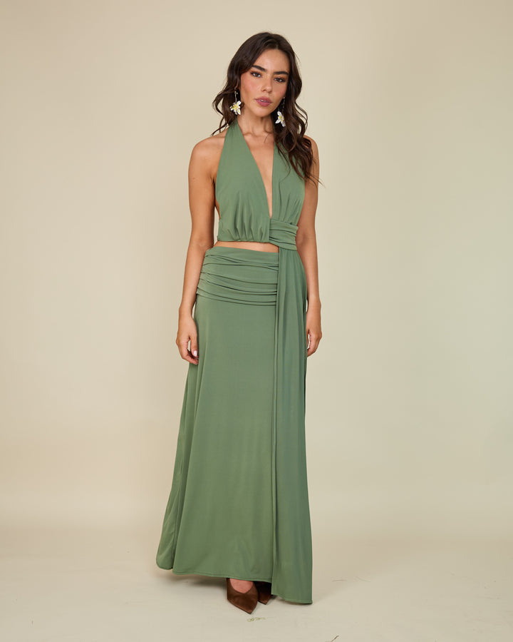 Falda Olivia Verde