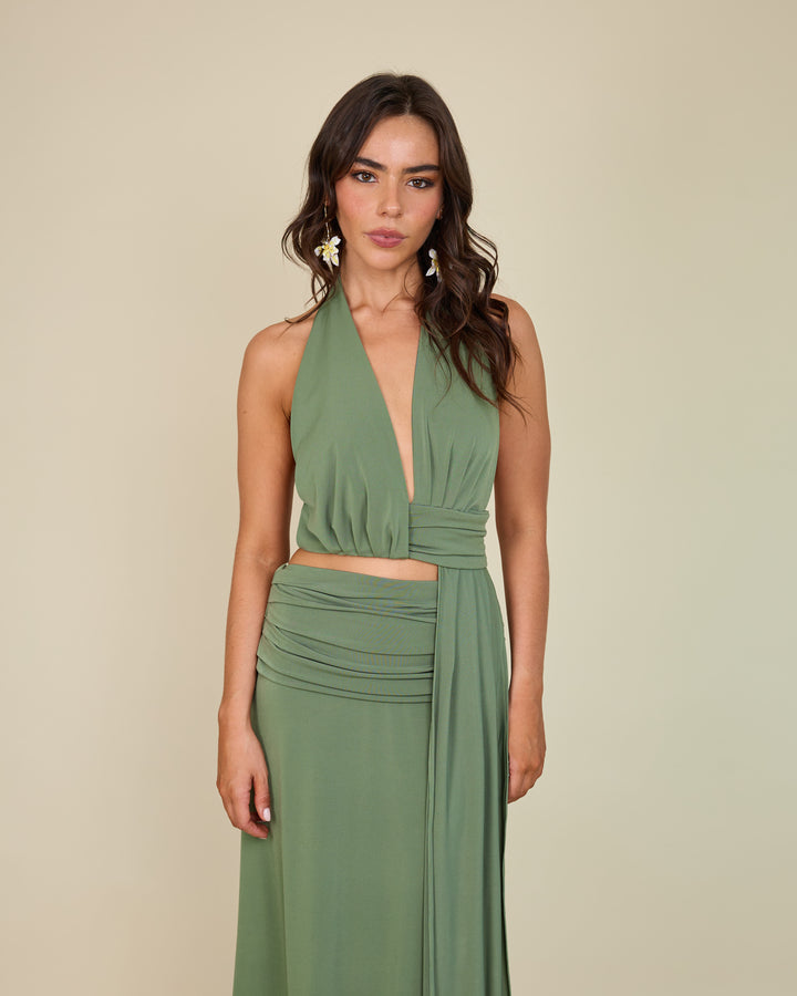 Falda Olivia Verde