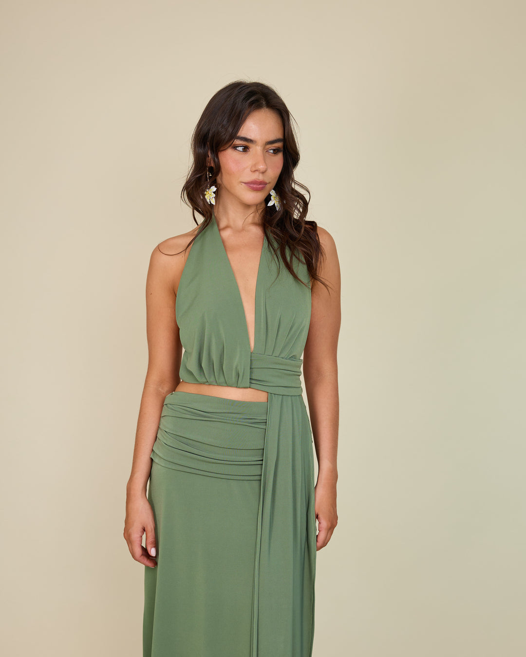 Falda Olivia Verde