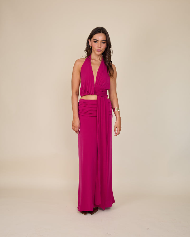 Falda Olivia Fucsia