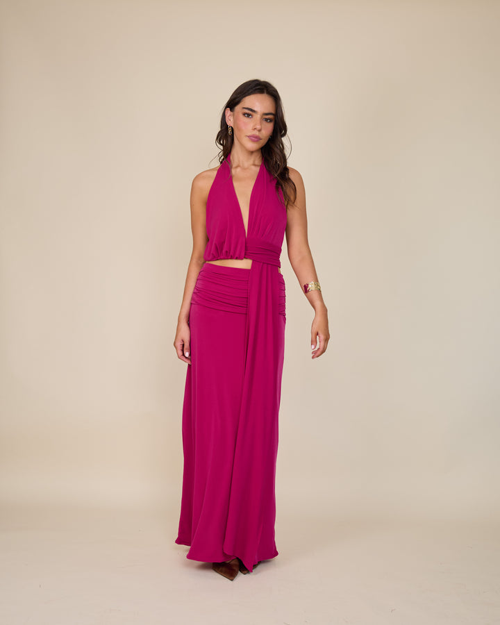 Falda Olivia Fucsia
