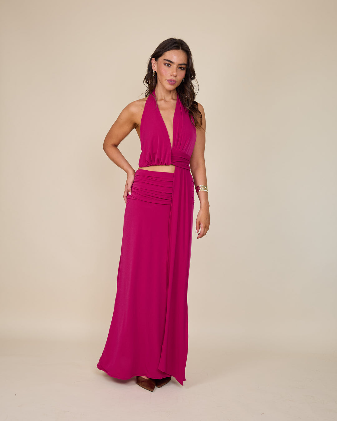 Falda Olivia Fucsia
