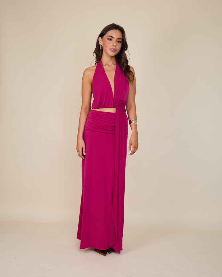 Falda Olivia Fucsia