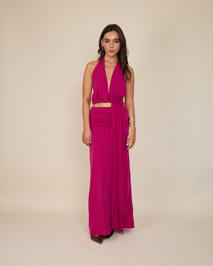 Falda Olivia Fucsia