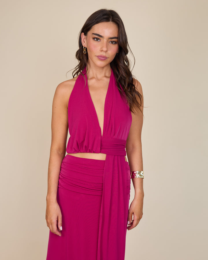 Falda Olivia Fucsia