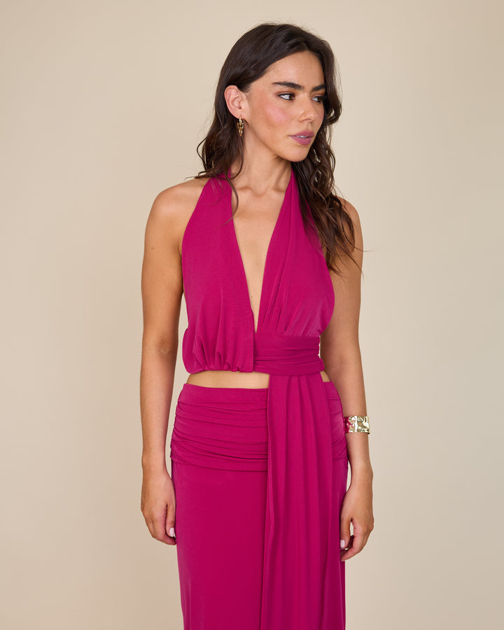 Falda Olivia Fucsia