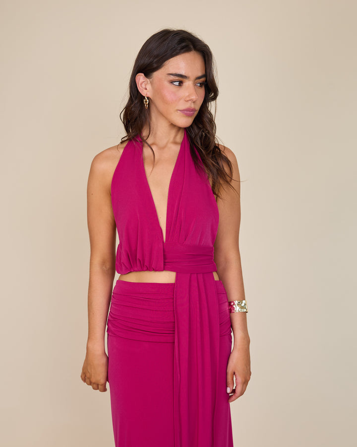 Falda Olivia Fucsia