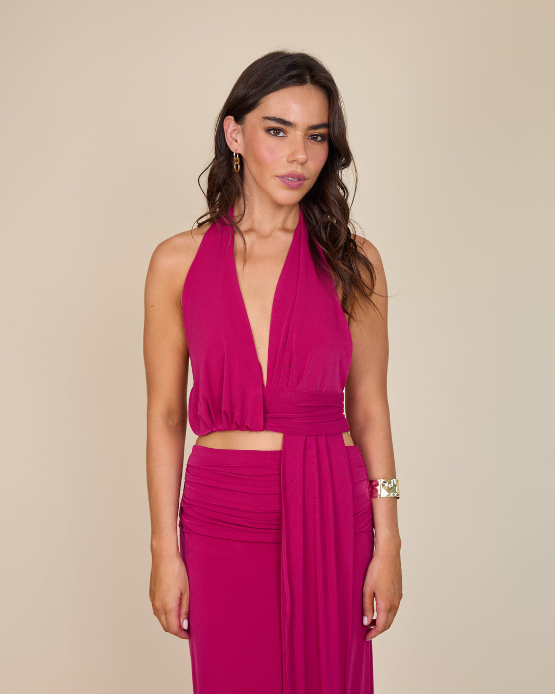 Falda Olivia Fucsia