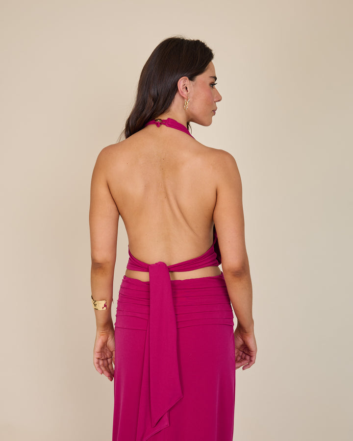 Falda Olivia Fucsia