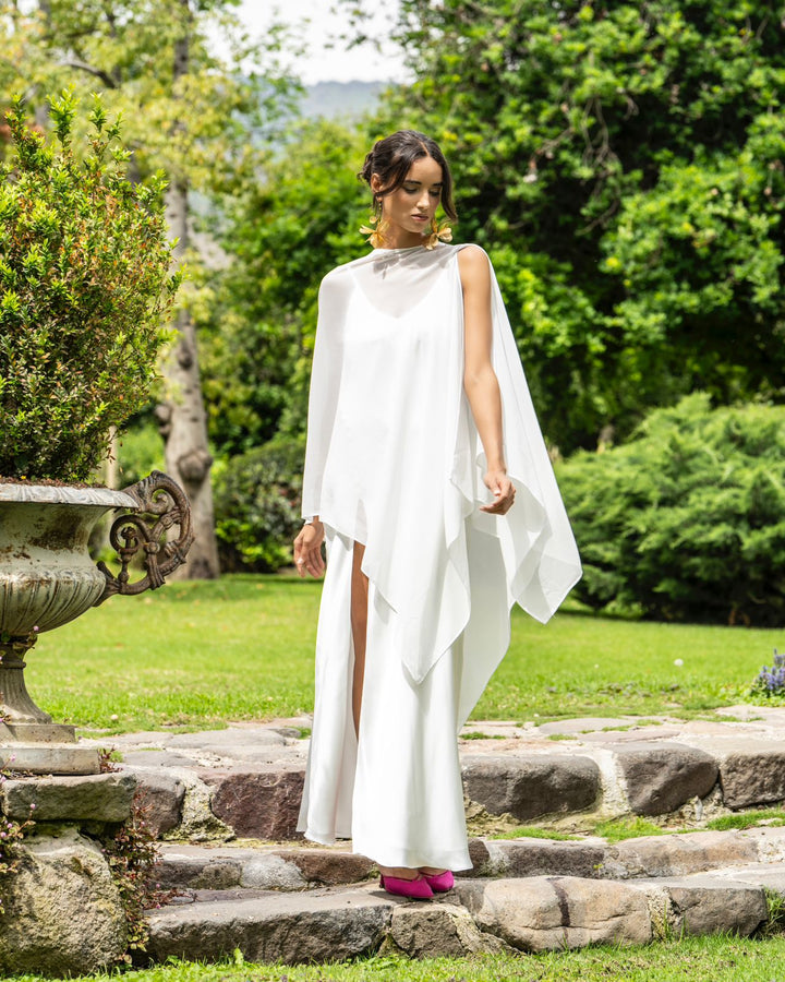 Capa Gasa Blanca Novia