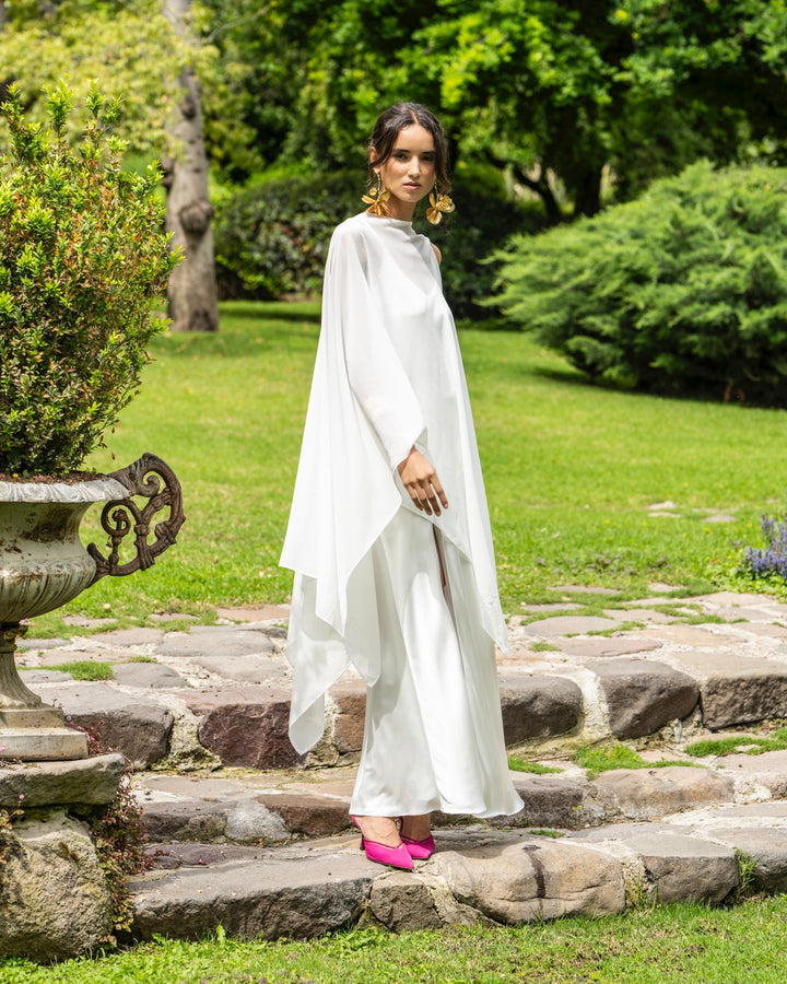 Capa Gasa Blanca Novia