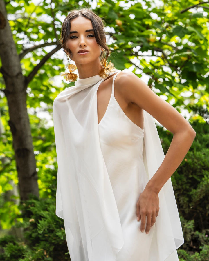 Capa Gasa Blanca Novia