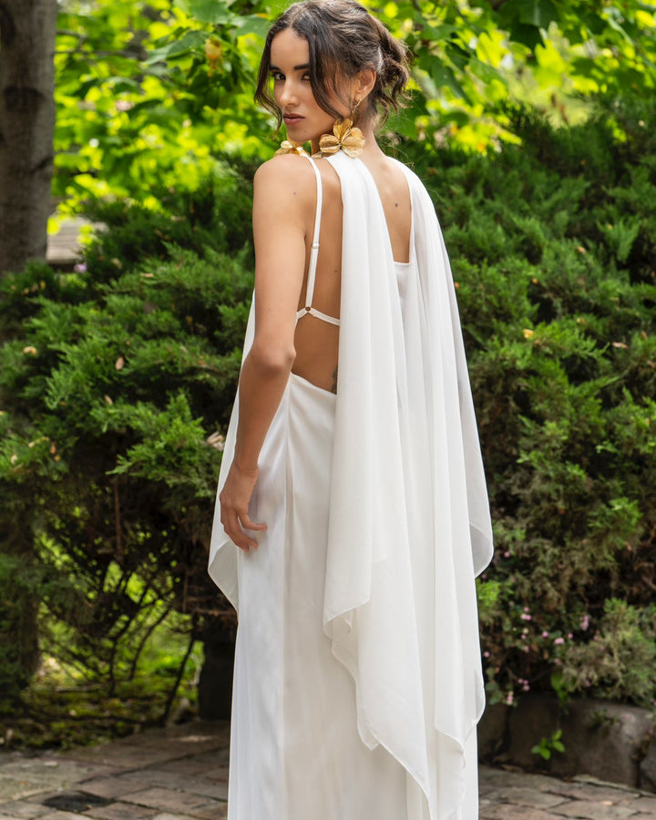 Capa Gasa Blanca Novia