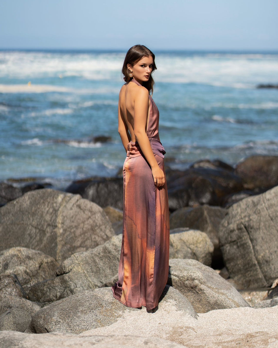 Vestida Amara Estampado Burdeo