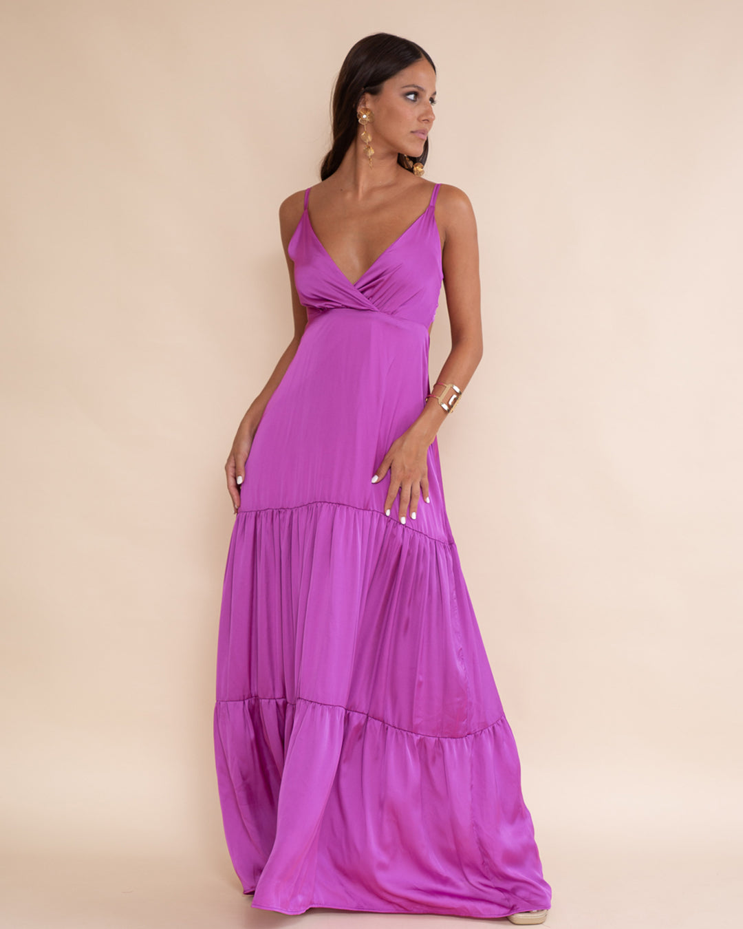 Vestido Leticia Magenta Claro