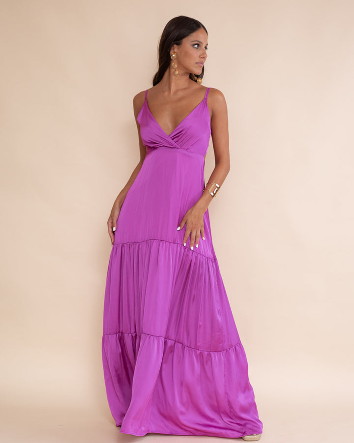 Vestido Leticia Magenta Claro