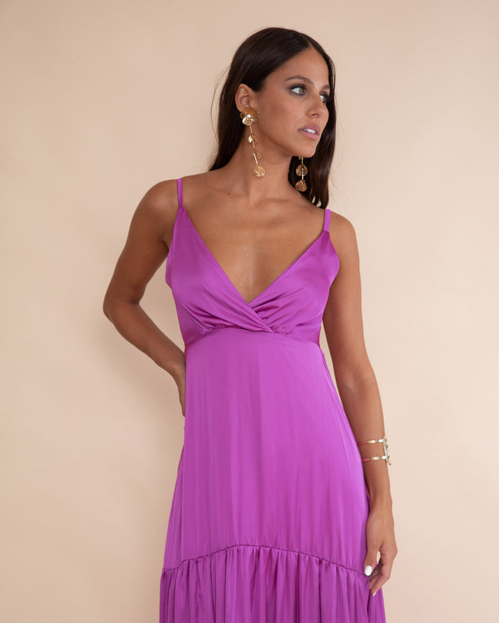 Vestido Leticia Magenta Claro