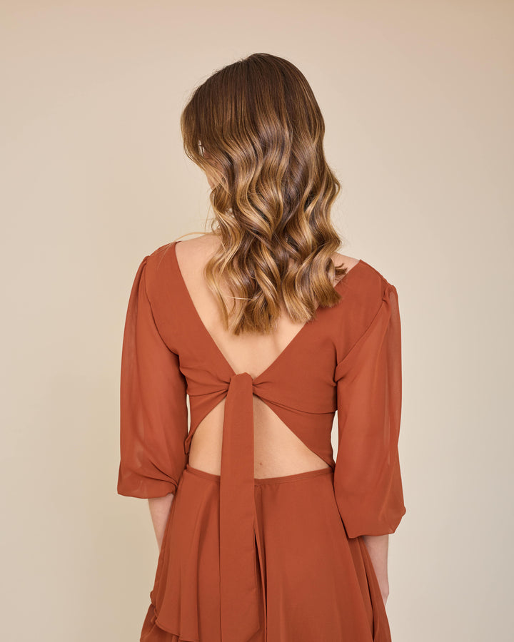 Falda Lorenza Terracota