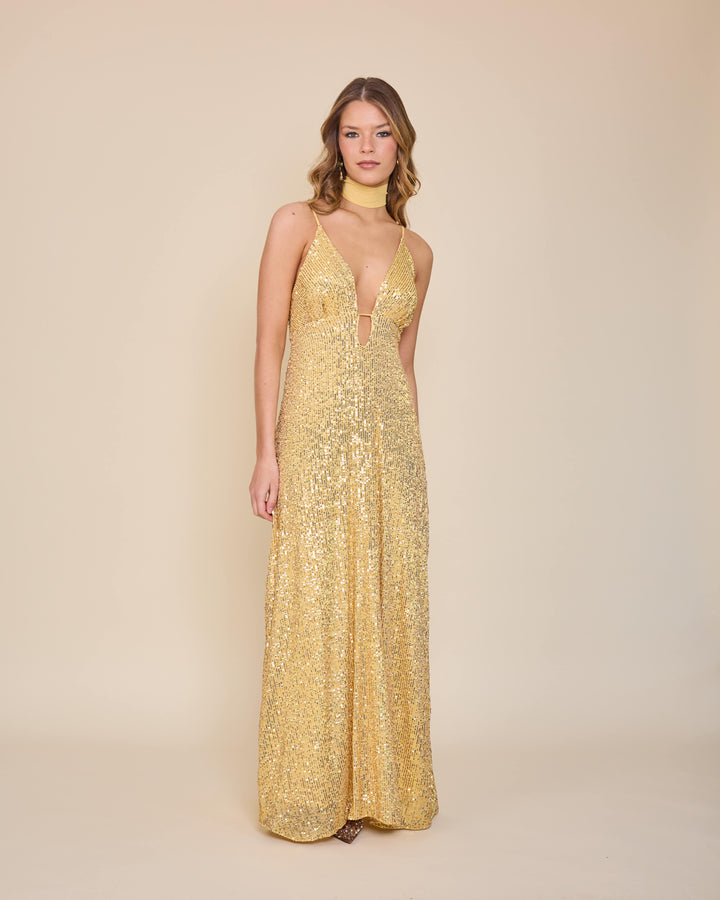 Vestido Nuria Dorado