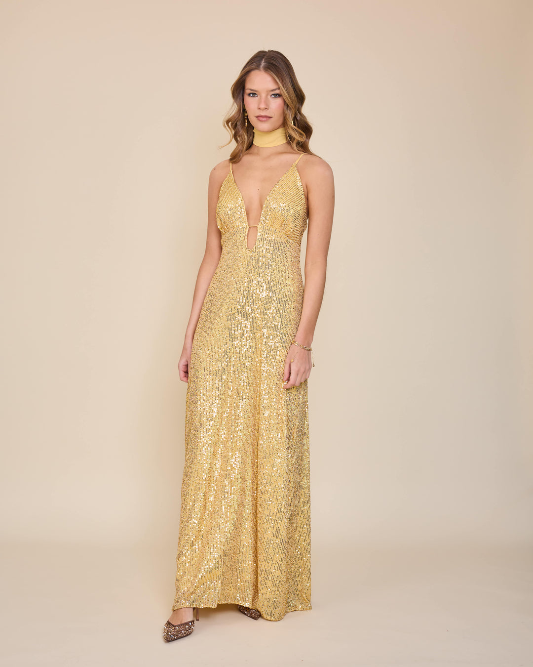 Vestido Nuria Dorado